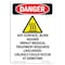 Signmission OSHA Sign, Hot SurfaceBurn Hazard, 7in X 5in Decal, 5" W, 7" H, Portrait, Hot SurfaceBurn Hazard OS-DS-D-57-V-2409 - alternate 1